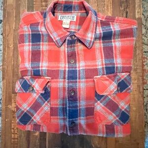 Duluth Trading Red and Blue Plaid Shirt